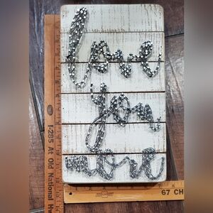 Primitives by Kathy String Art "Love you more" Sign